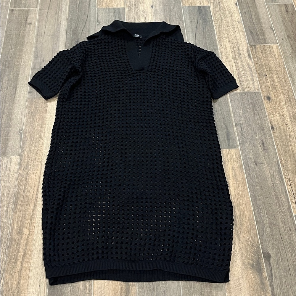 NEW Dressed in Lala Be Bold Oversized Knit Dress + Slip in Black Size S/M - Picture 4 of 7